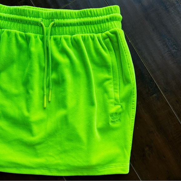 ADIDAS ORIGINALS x JEREMY SCOTT Neon Velour Track Skirt Sz MED - Picture 4 of 8